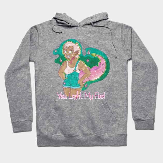 Dragon Girl Pun Up! Hoodie by The Beautiful Egg